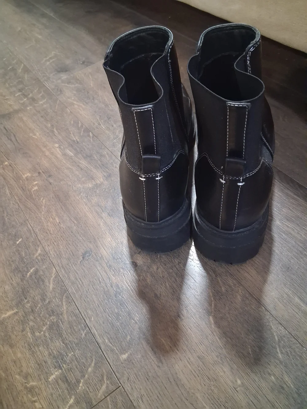 Nine West Black Chelsea Chunky Ankle Boots Size 11